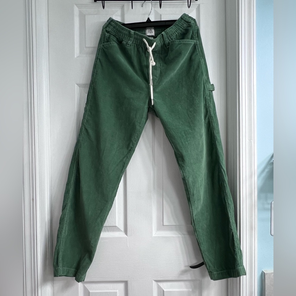 Stylish Green Drawstring Trousers